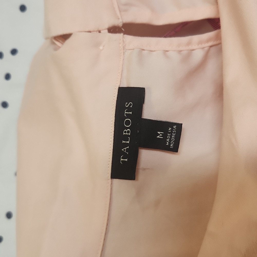 Talbots Collard Blouse, Size Medium - image 4